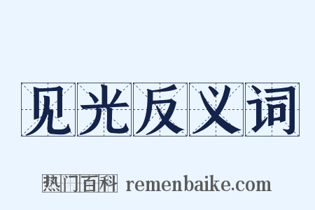 见光反义词是什么意思的图片